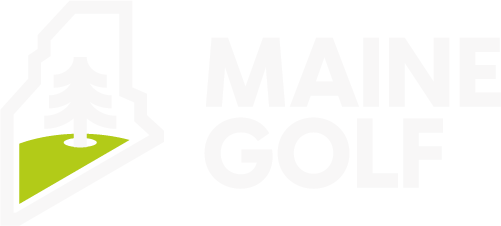 White Maine Golf logo.